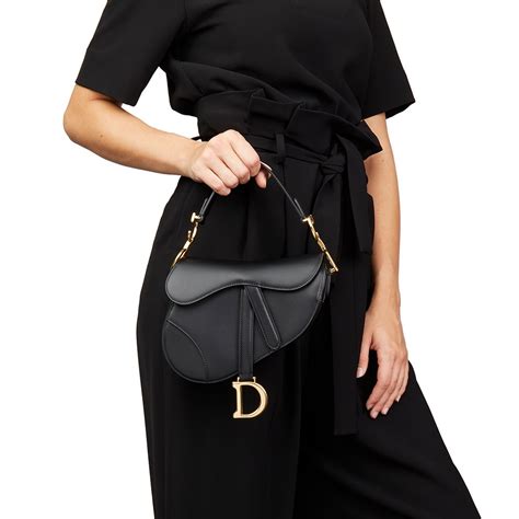 saddle dior bag black|dior saddle bag on model.